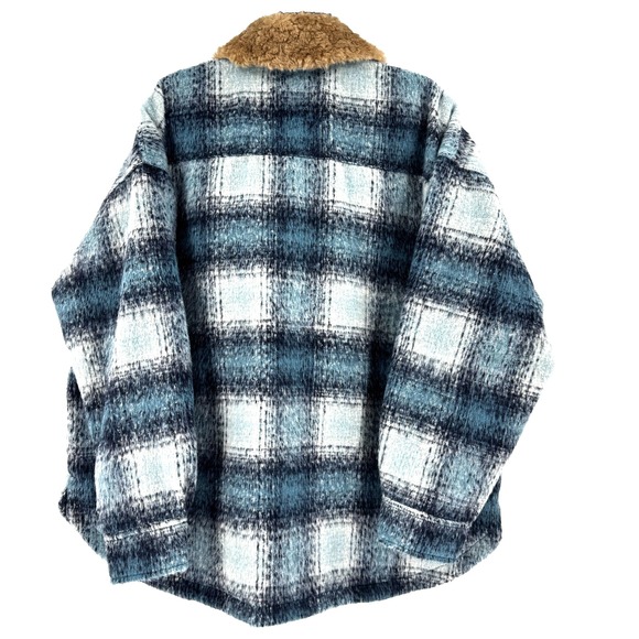 NEW Shyanne Women's Sherpa Collar Shacket XXXL Turquoise Concho Snaps Western - Picture 3 of 12